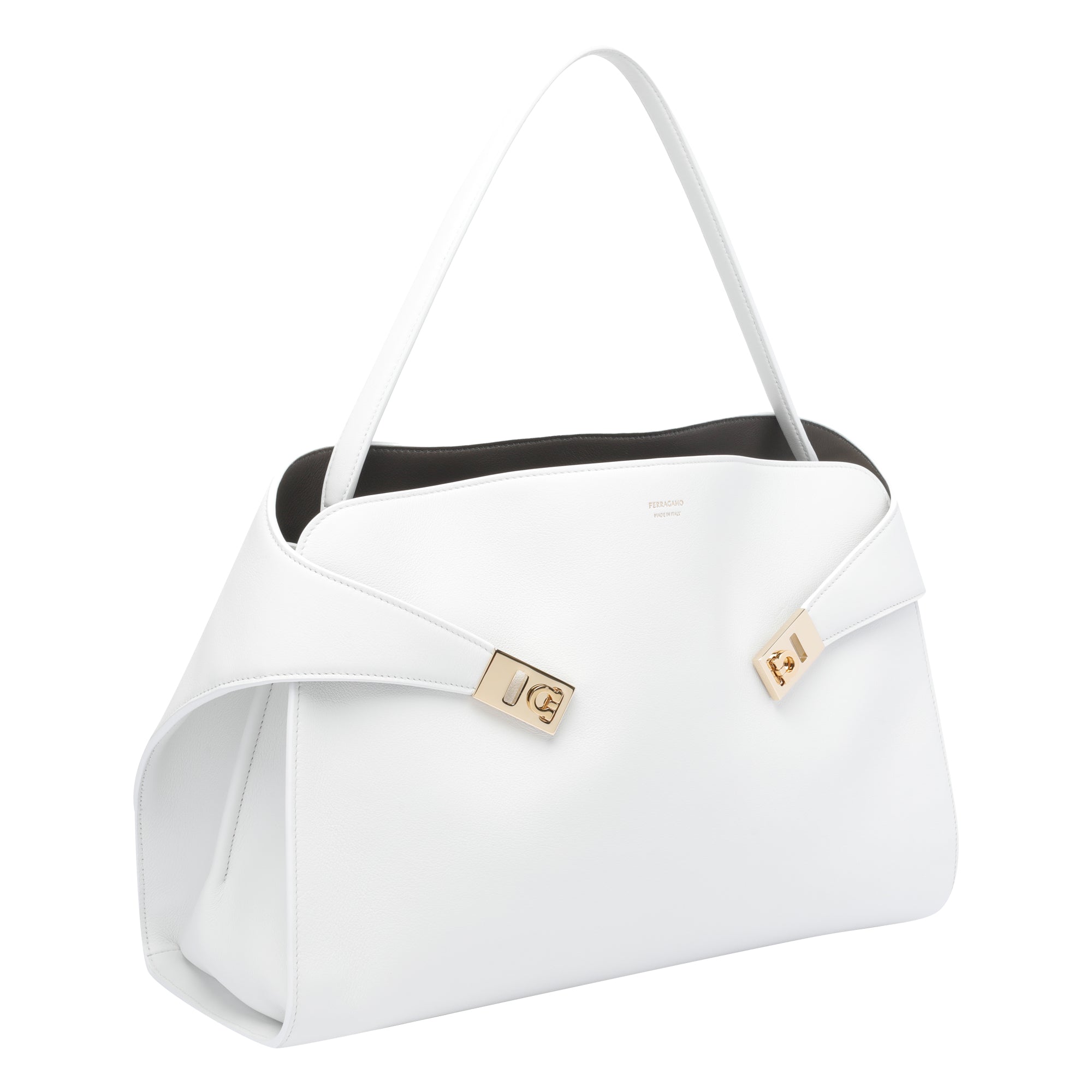 Ferragamo Bags White Calf Leather