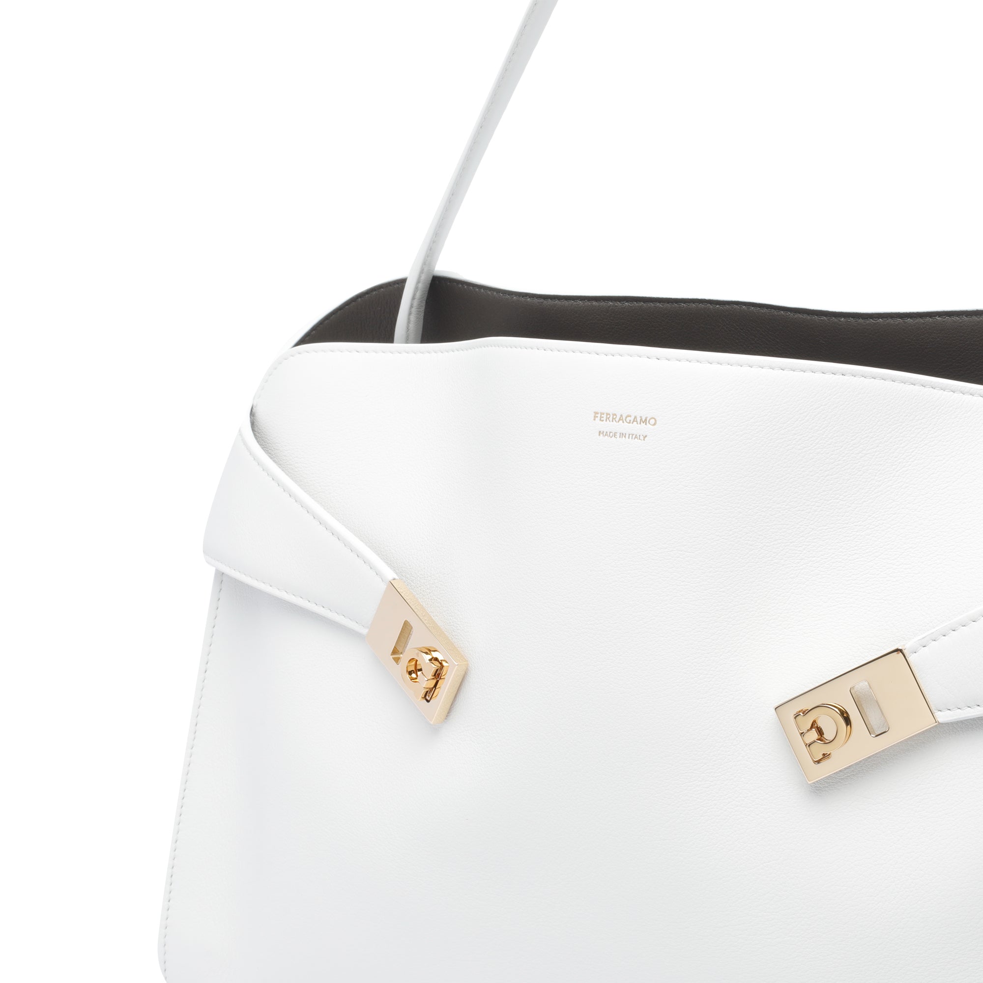 Ferragamo Bags White Calf Leather