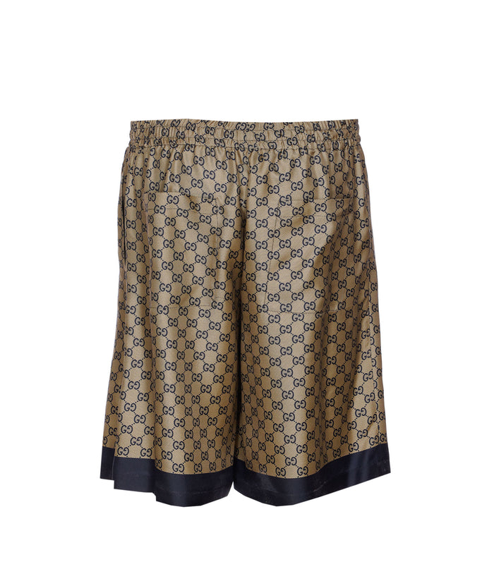 Gucci Shorts Brown Silk