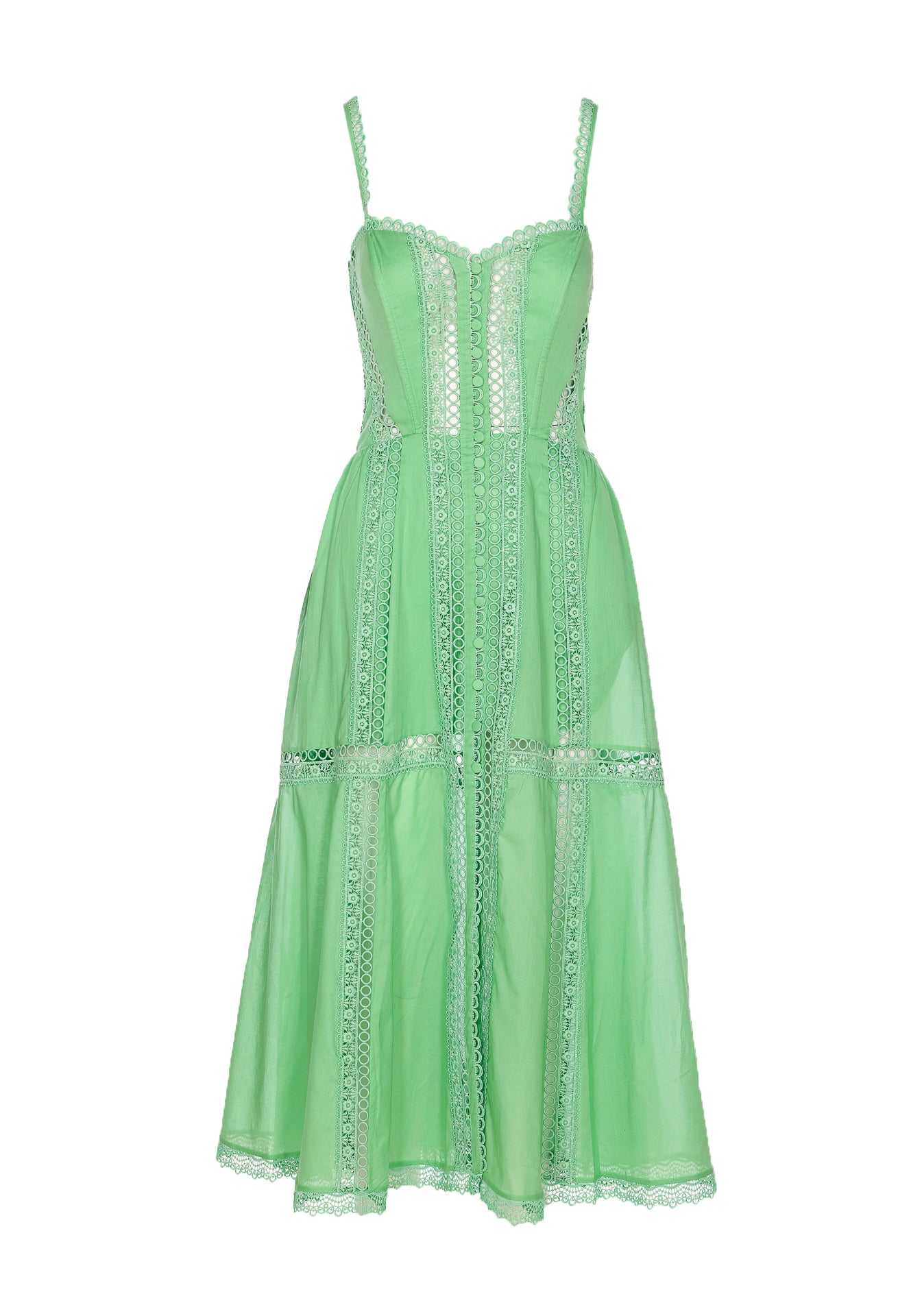 Charoruiz Dresses Green Cotton