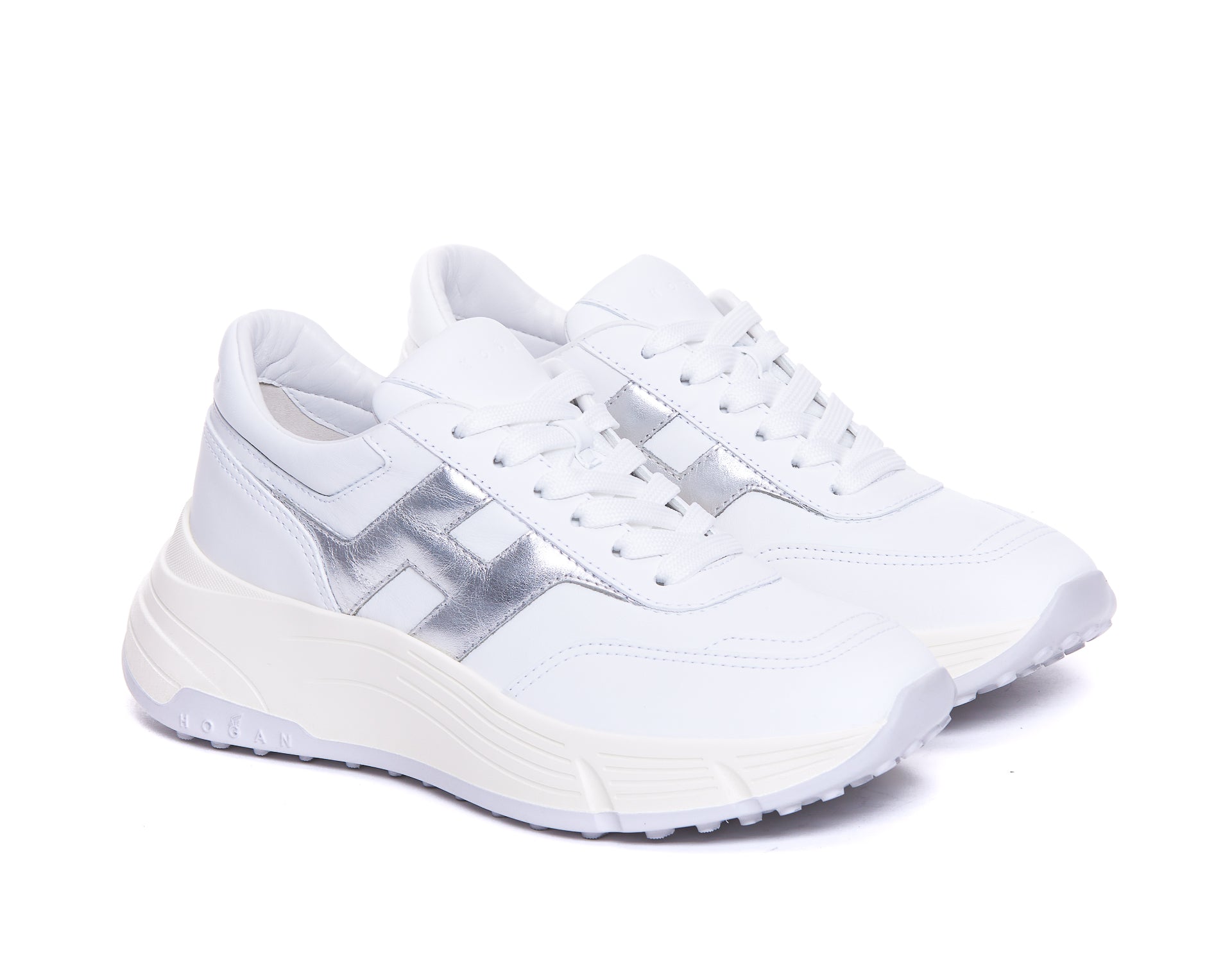 Hogan Sneakers White Calf Leather/rubber Sole