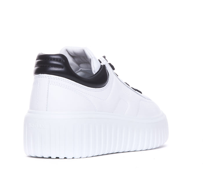 Hogan Sneakers White Calf Leather/rubber Sole