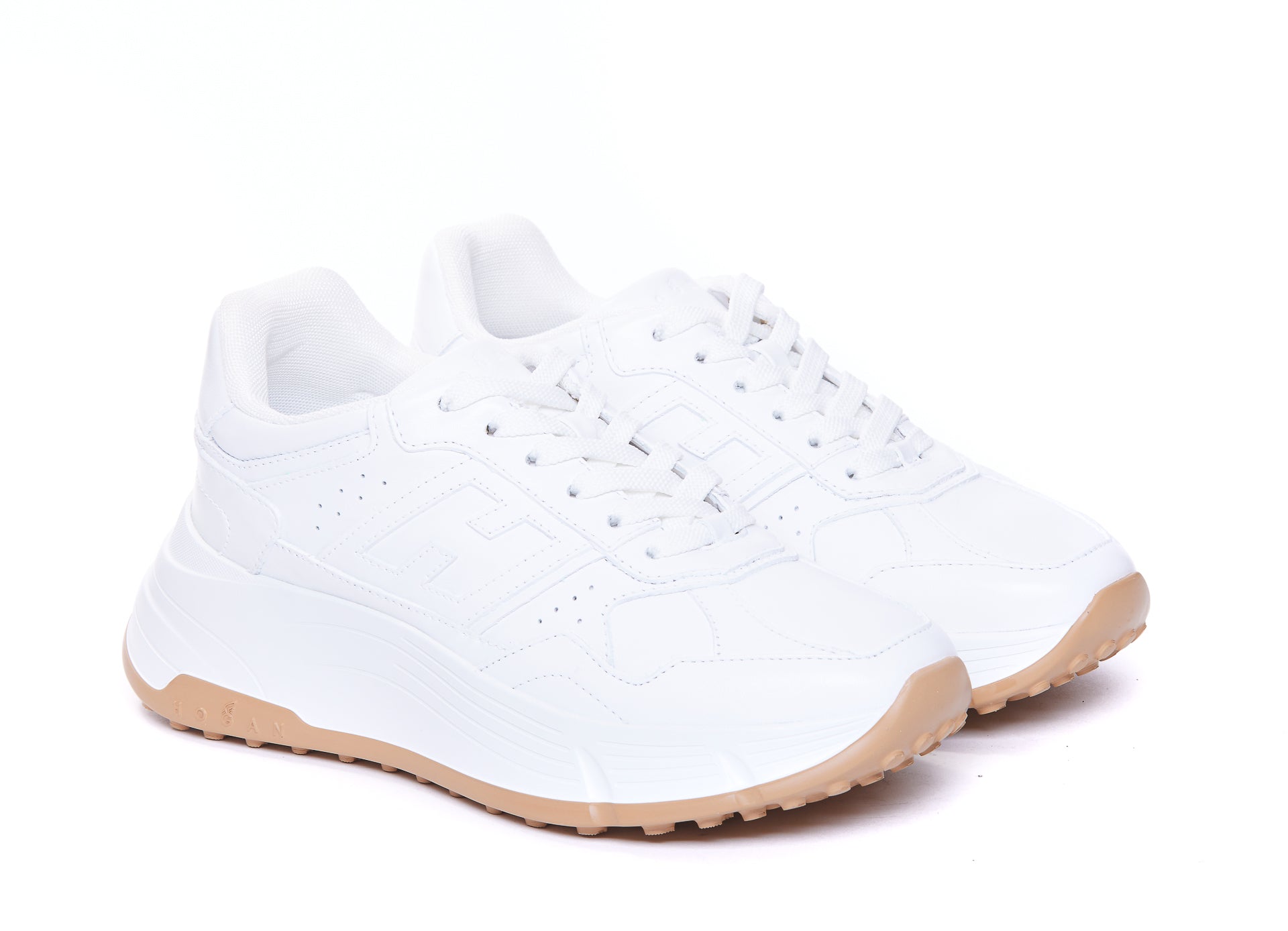 Hogan Sneakers White Calf Leather/rubber Sole