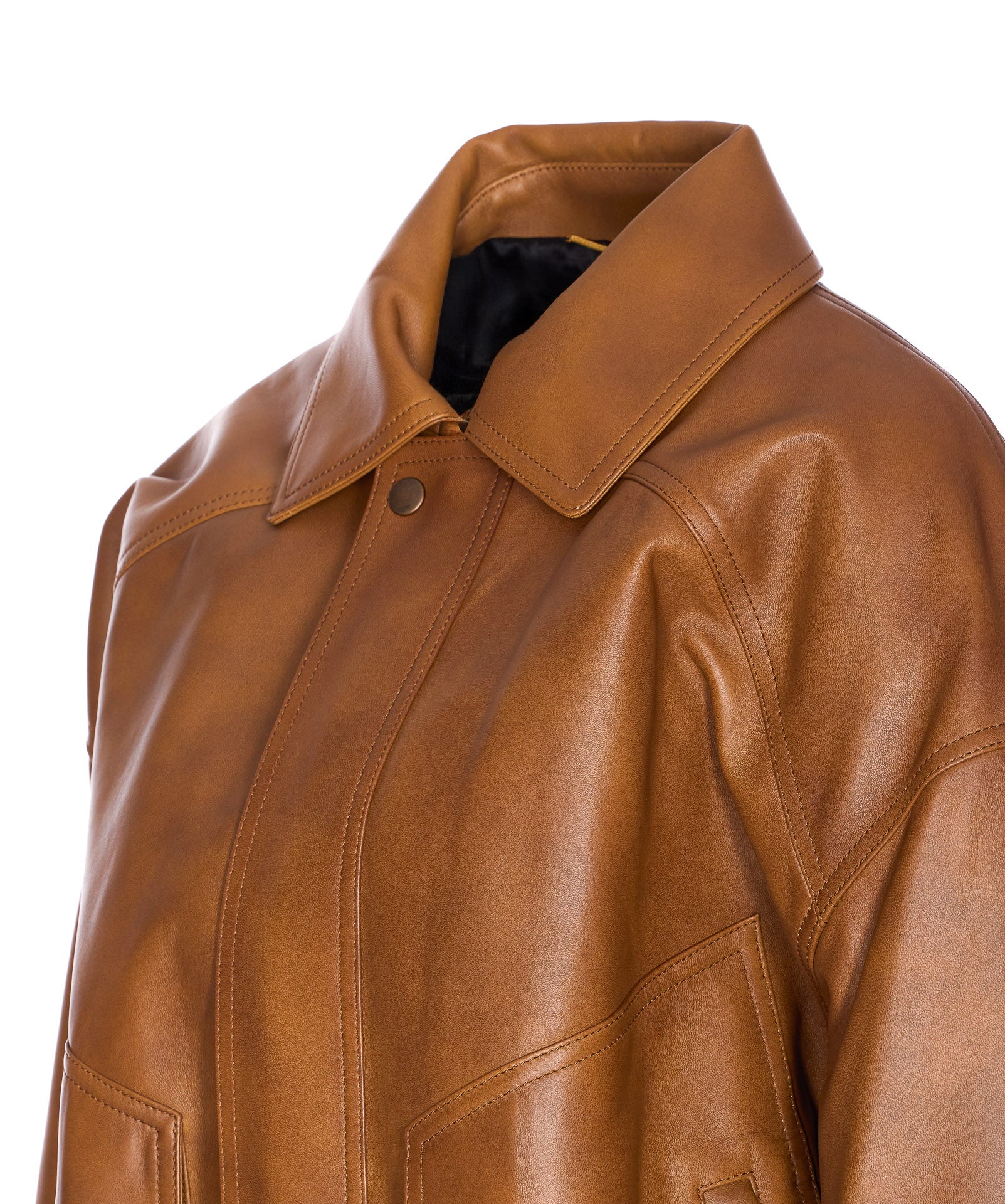 Saint Laurent Shirts Brown Lambskin