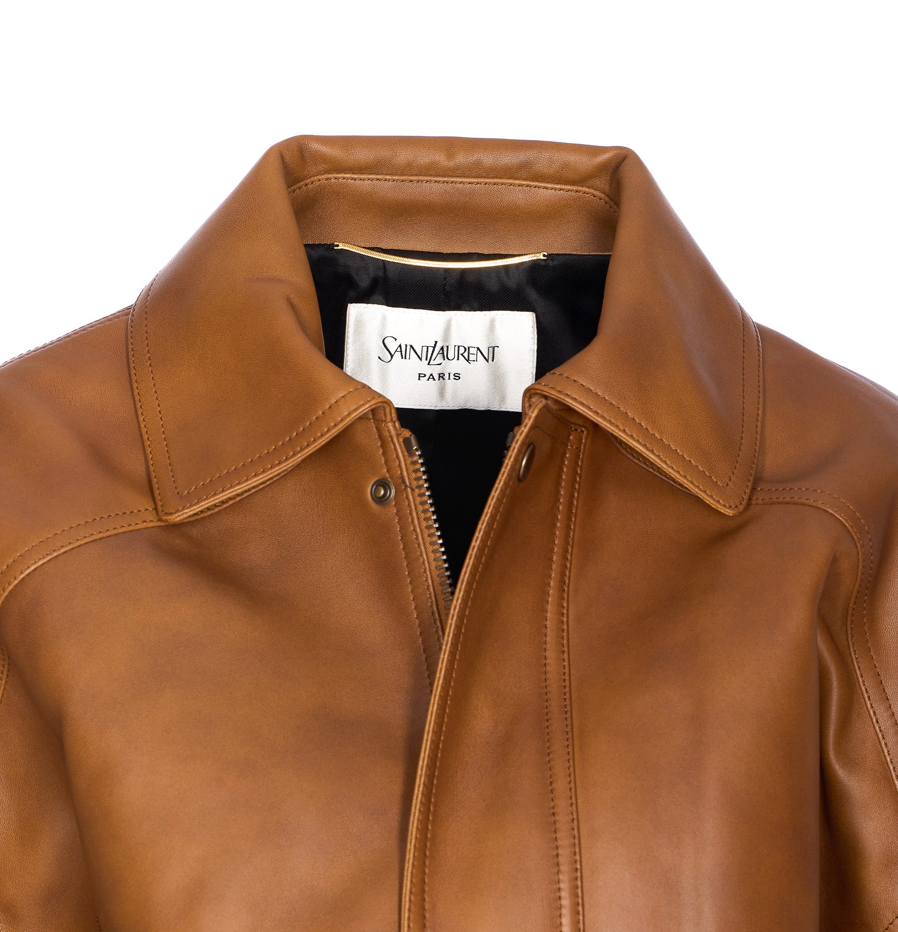 Saint Laurent Shirts Brown Lambskin