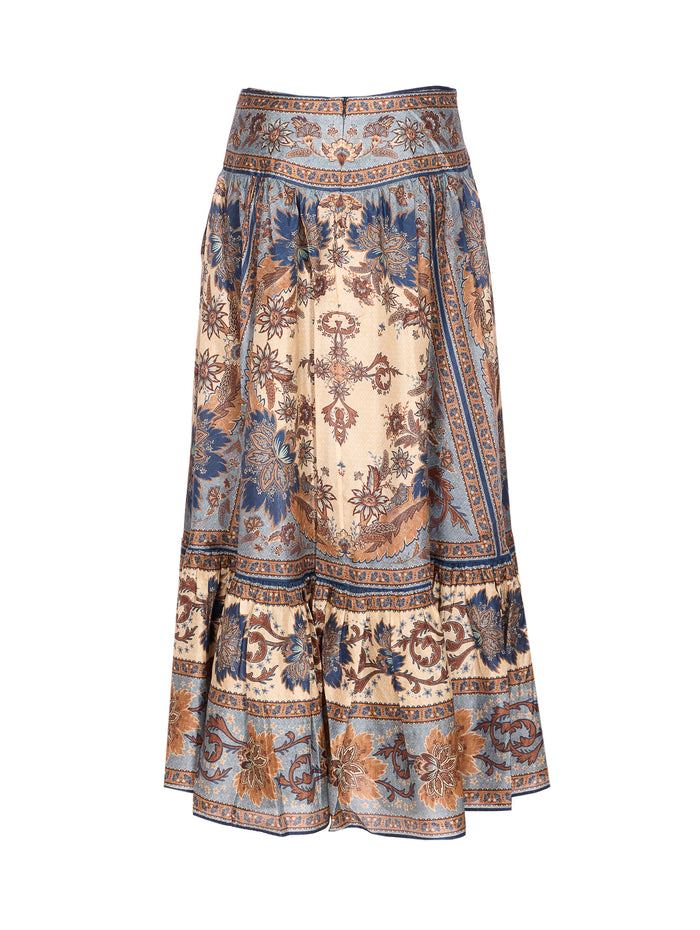 Zimmermann Skirts Blue Silk