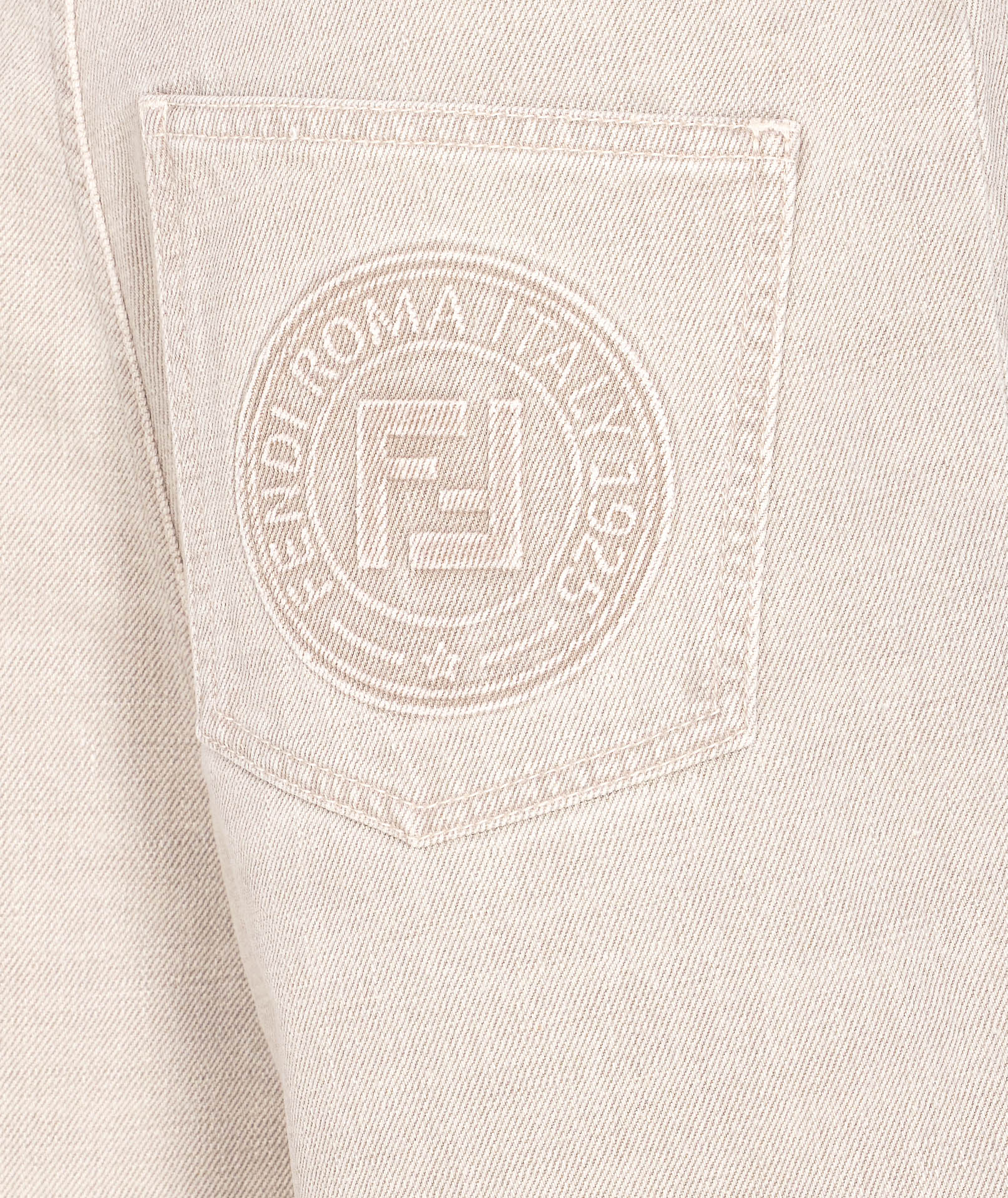 Fendi Trousers Beige Cotton