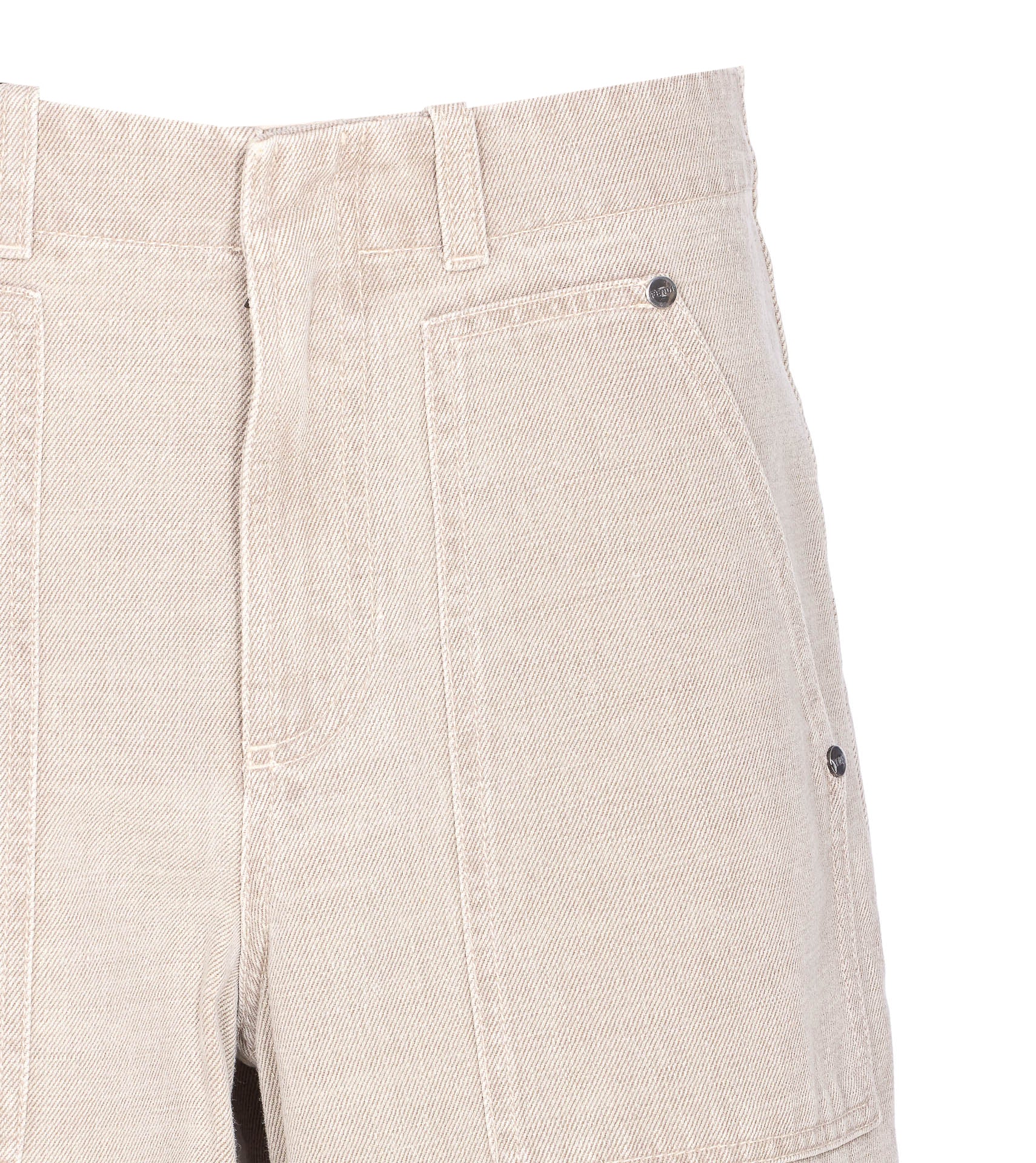 Fendi Trousers Beige Cotton