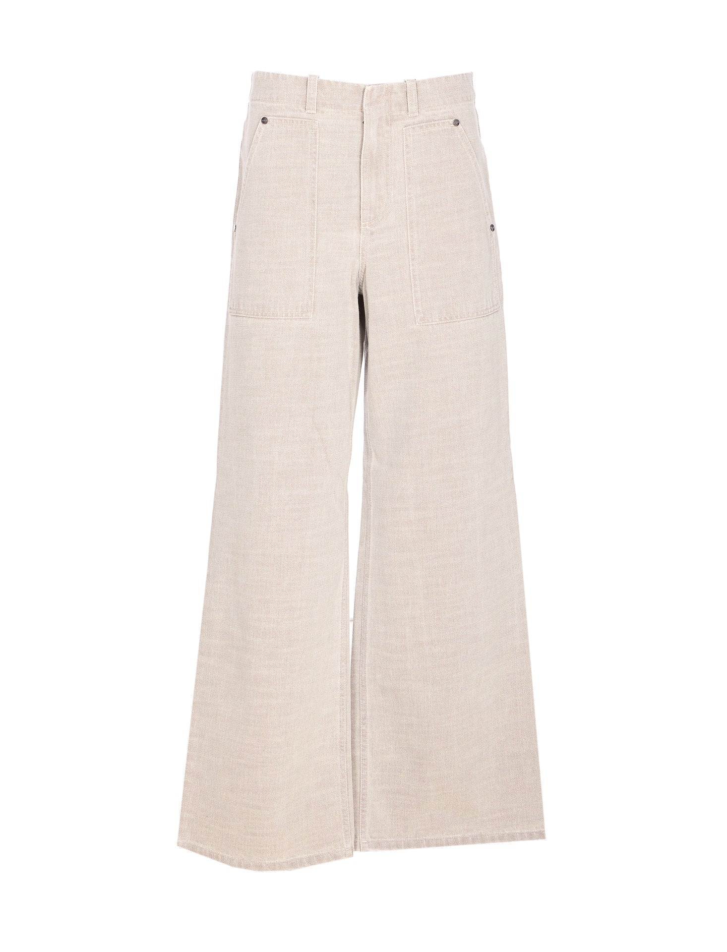 Fendi Trousers Beige Cotton