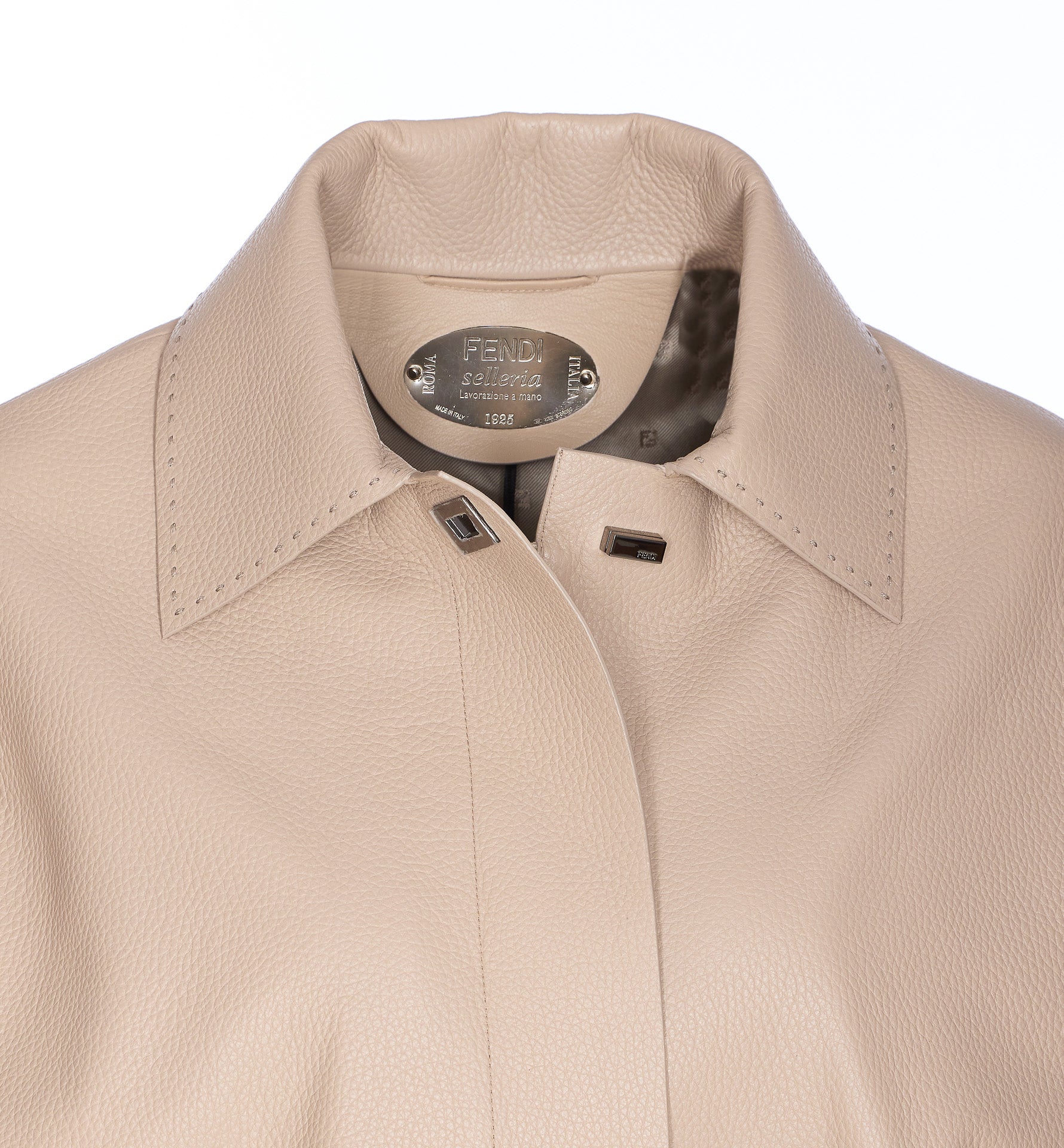 Fendi Coats Beige Viscose