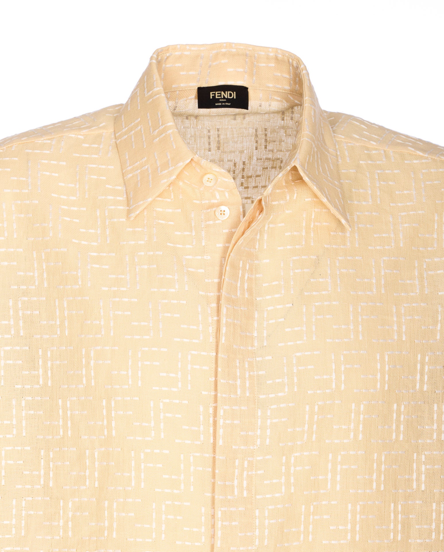Fendi Shirts Yellow Linen