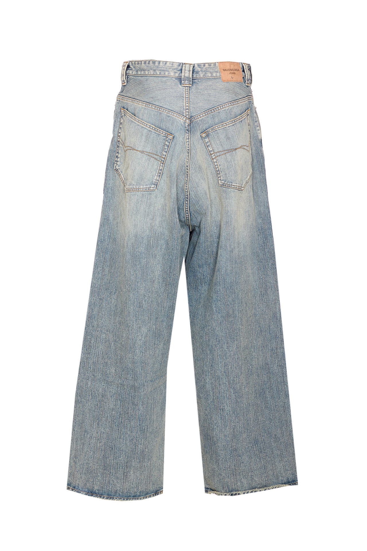 Balenciaga Trousers Blue Cotton