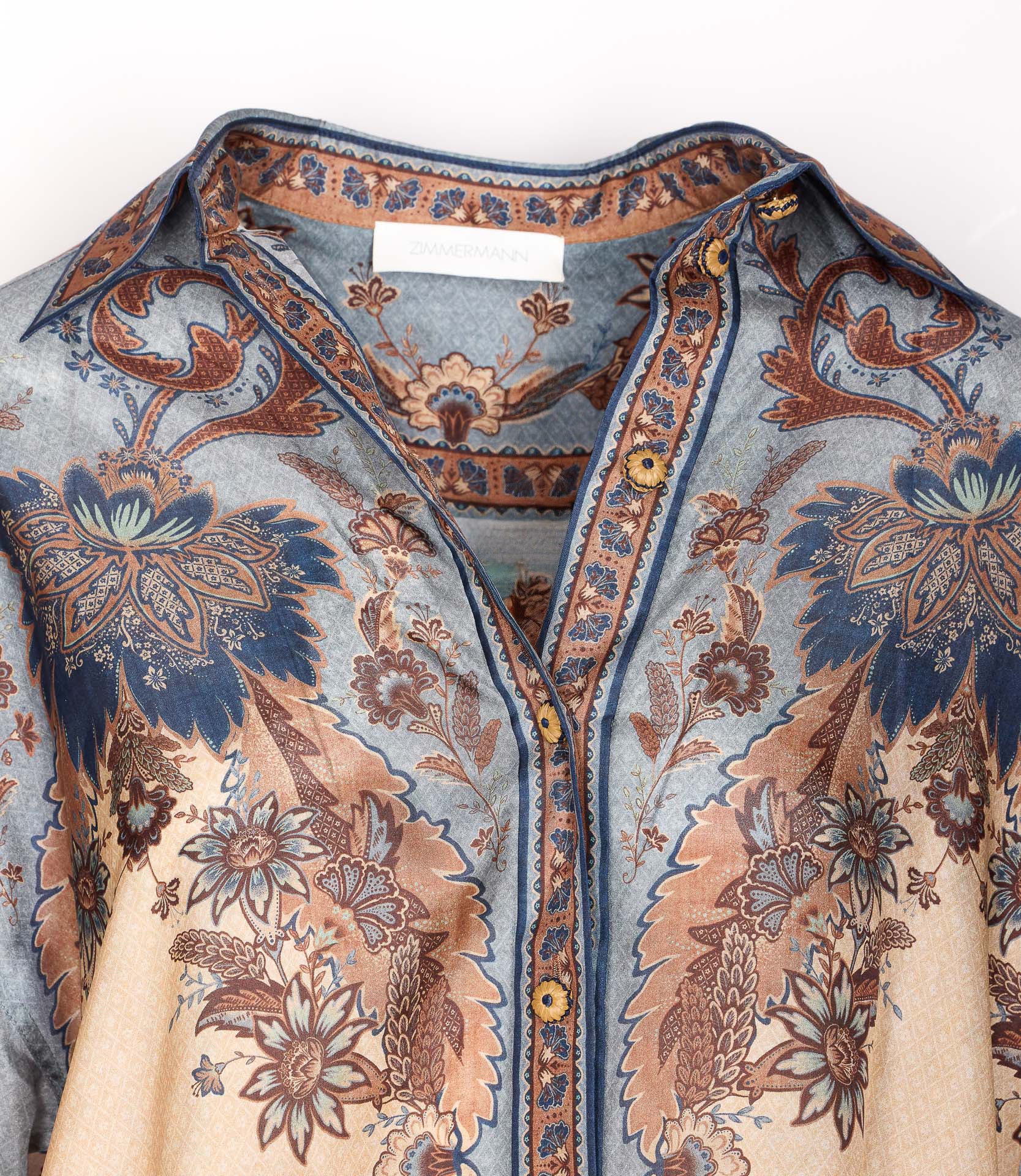 Zimmermann Shirts Blue Silk