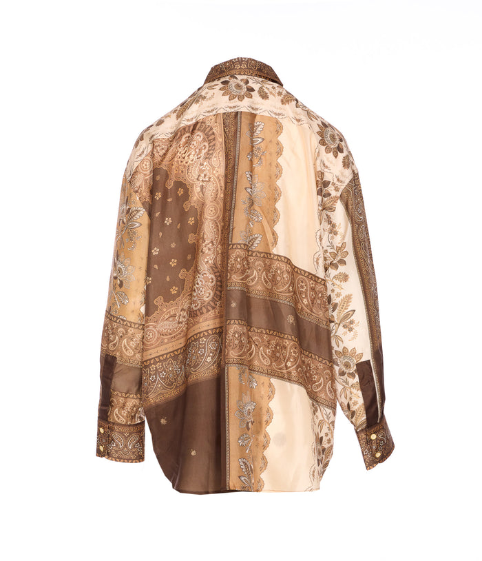 Zimmermann Shirts Brown Silk