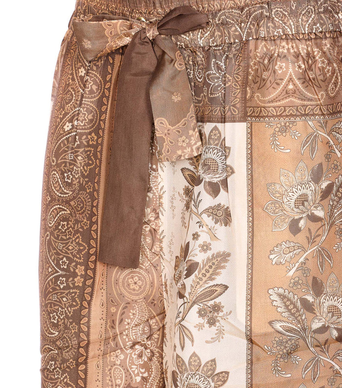 Zimmermann Trousers Brown Silk