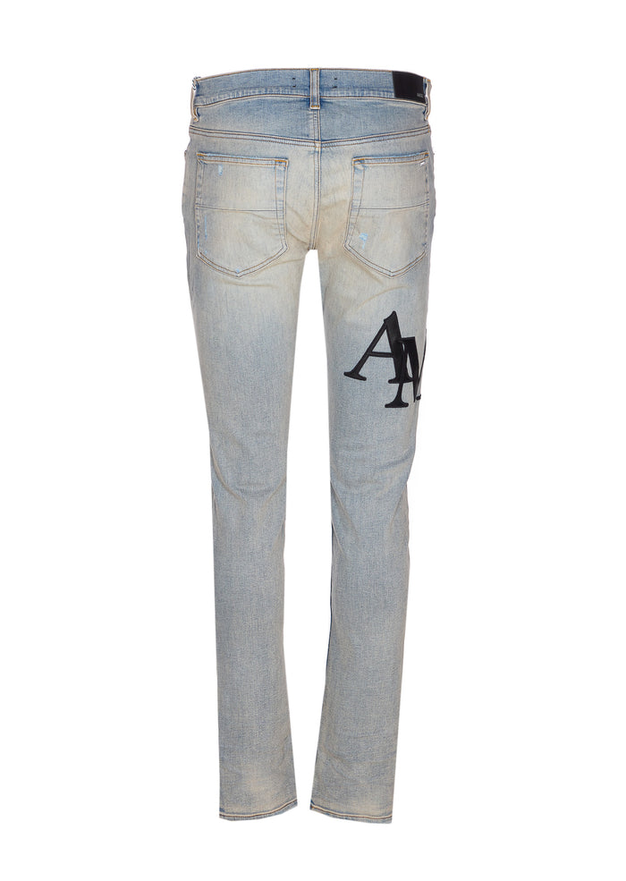 Amiri Jeans Blue Cotton