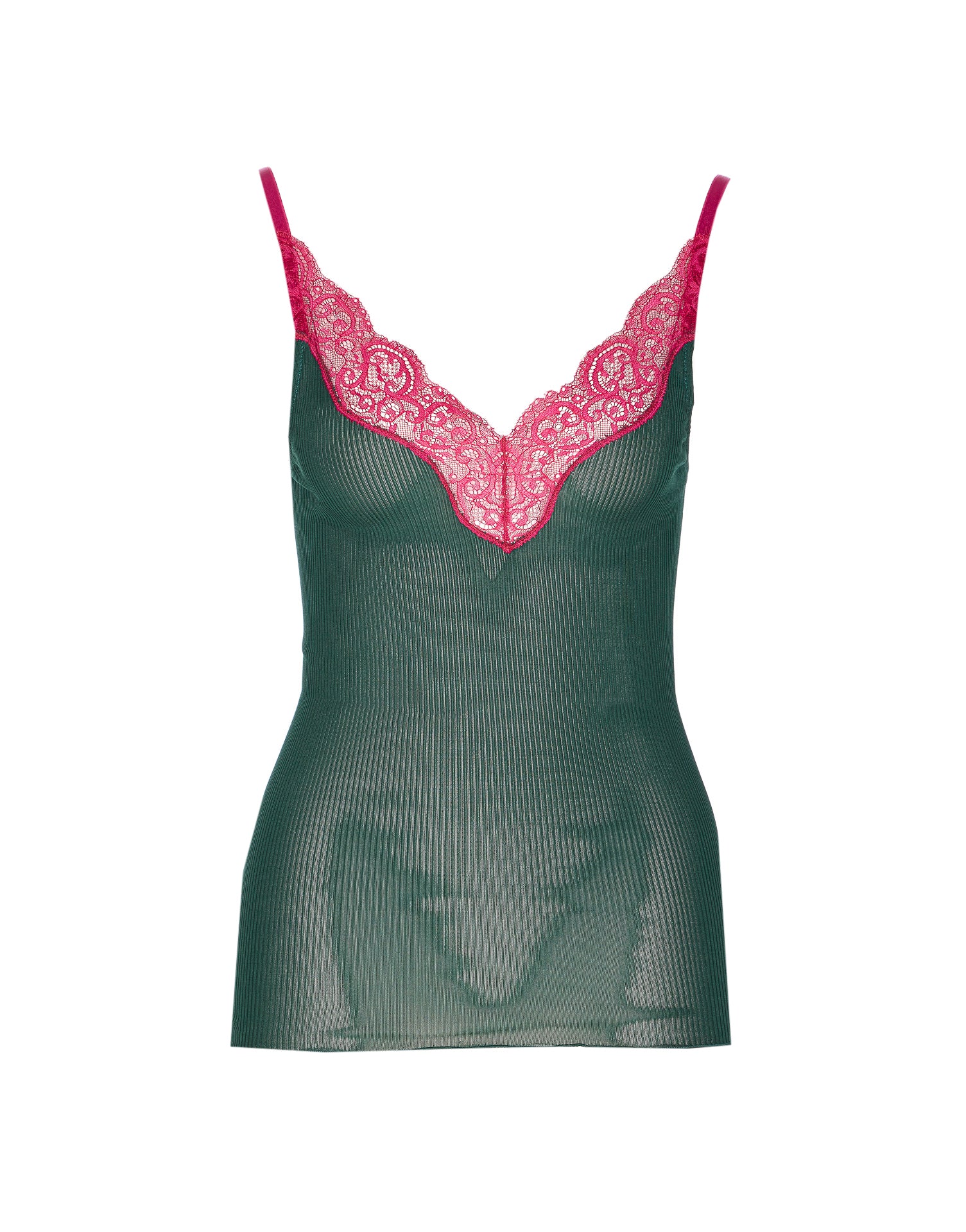 Saint Laurent Top Green Silk