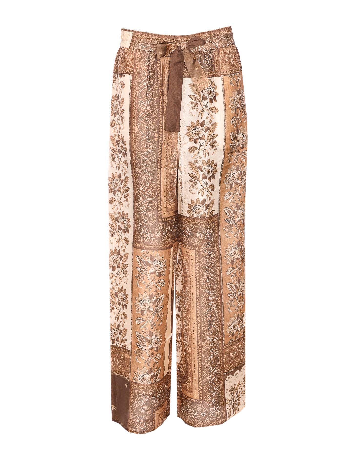 Zimmermann Trousers Brown Silk