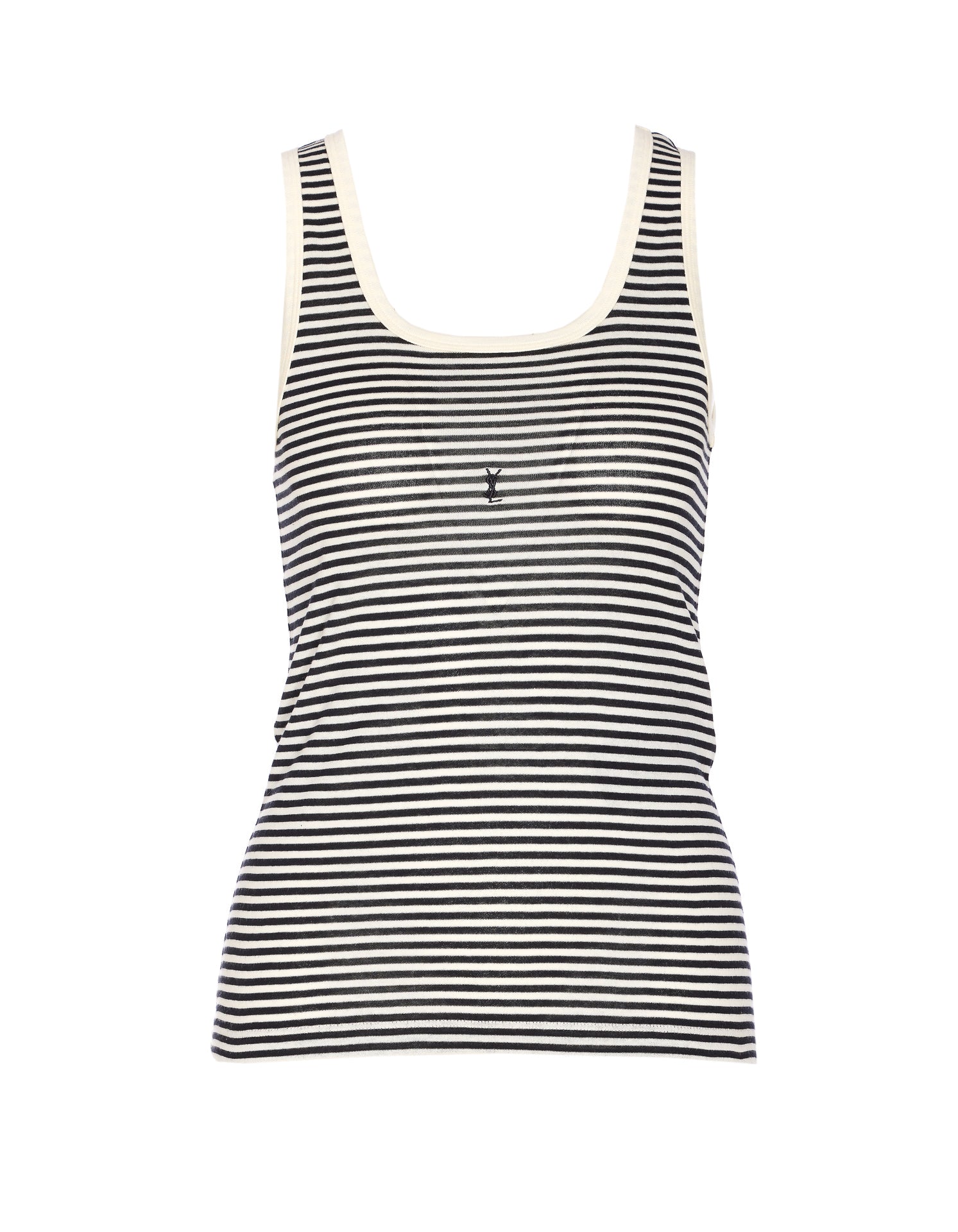Saint Laurent Top Black Cotton