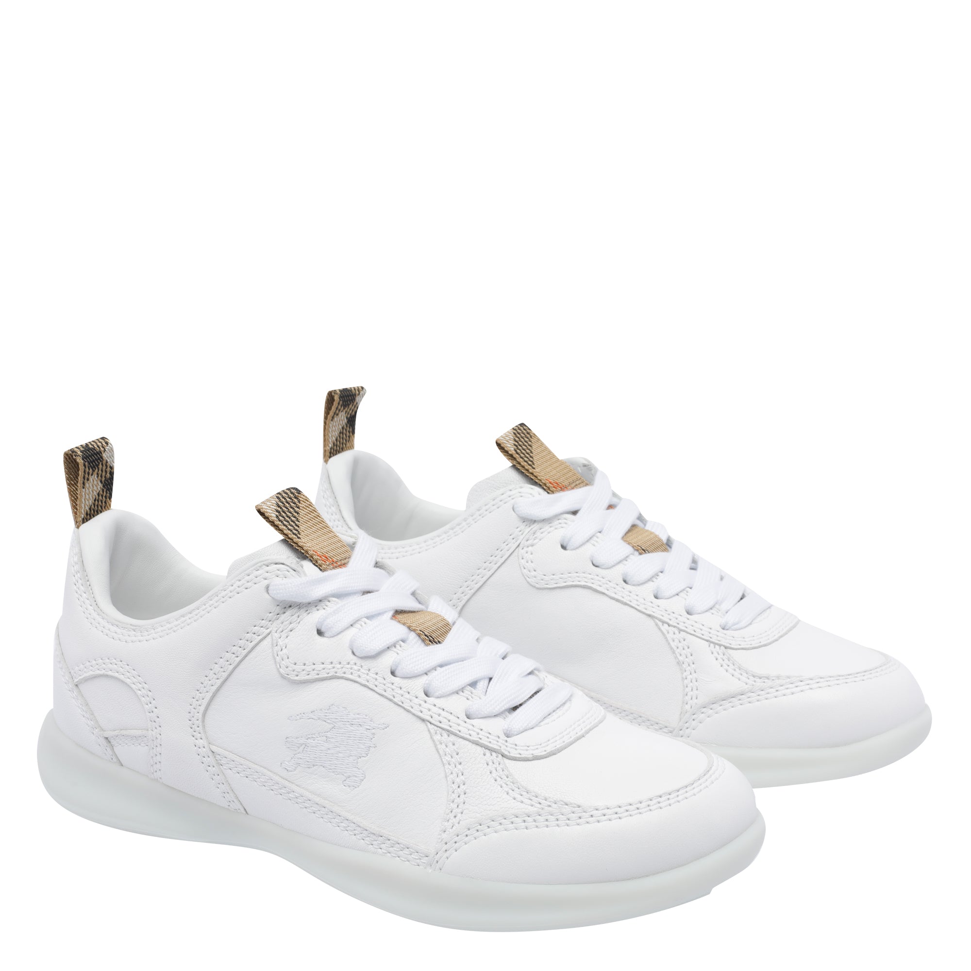 Burberry Sneakers White Calf Leather/rubber Sole
