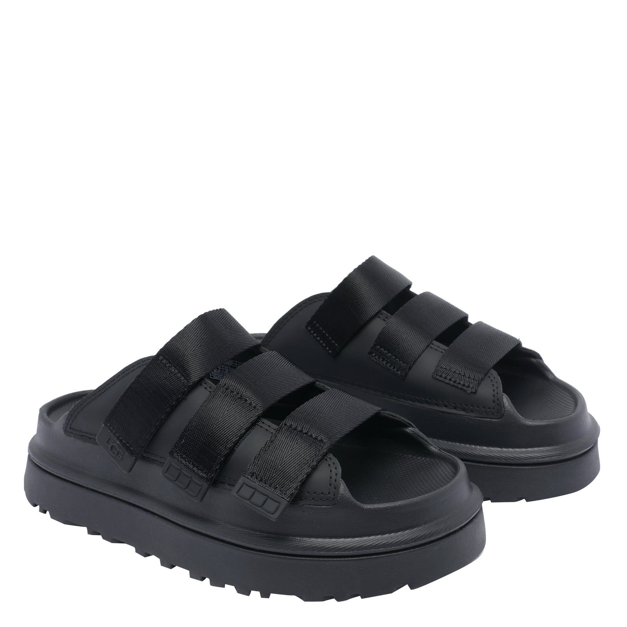 Ugg Sandals Black Fabric/rubber Sole