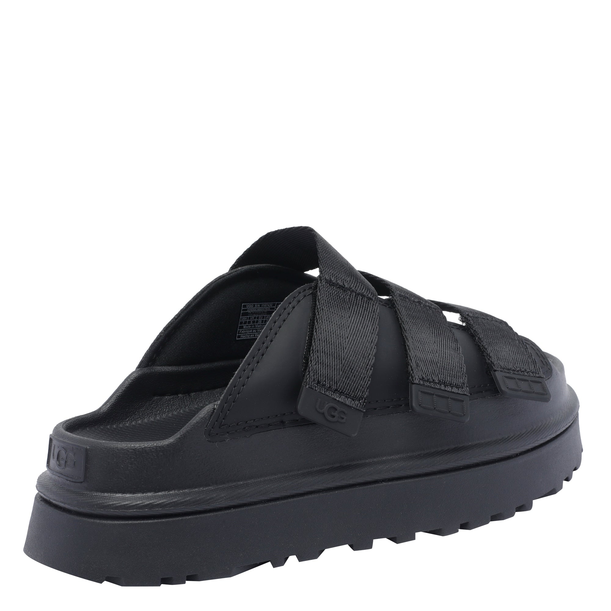 Ugg Sandals Black Fabric/rubber Sole