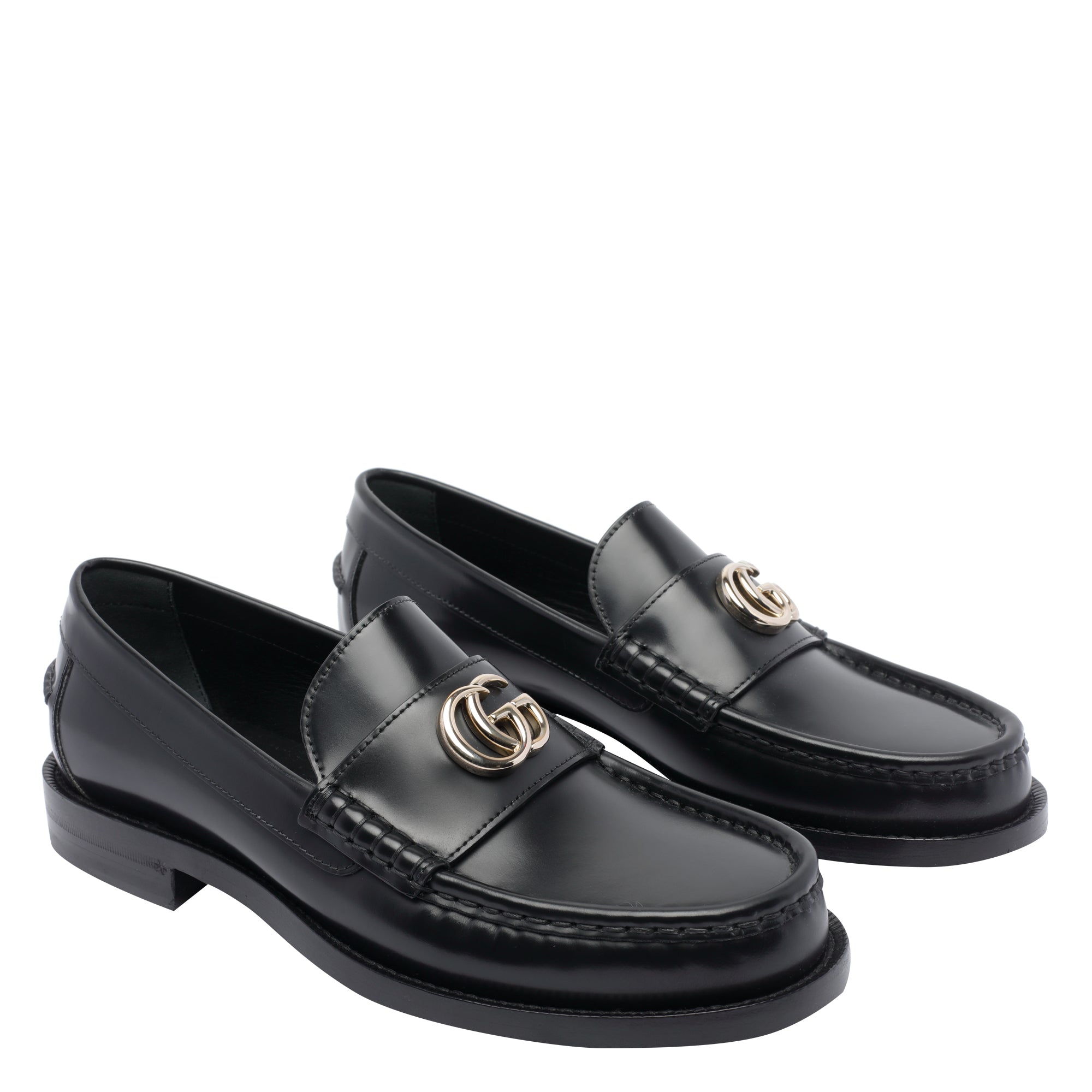 Gucci Flat Shoes Black Calf Leather/leather Sole