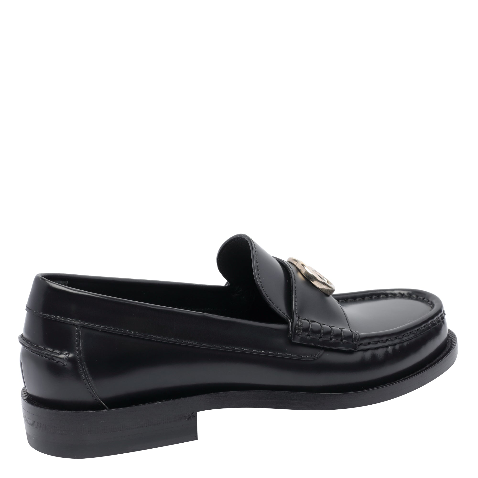 Gucci Flat Shoes Black Calf Leather/leather Sole
