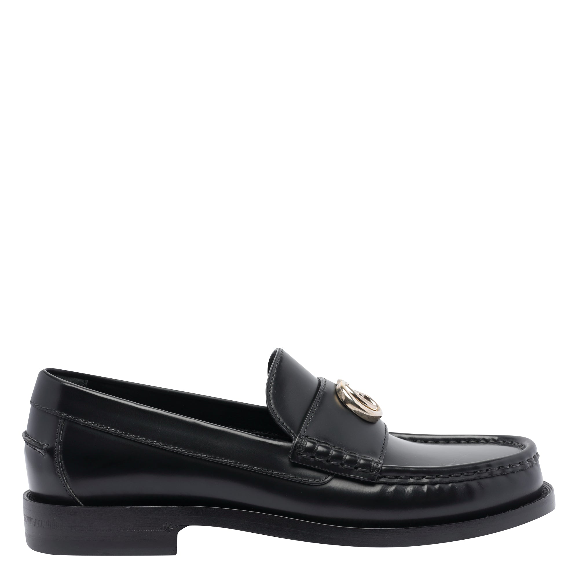 Gucci Flat Shoes Black Calf Leather/leather Sole
