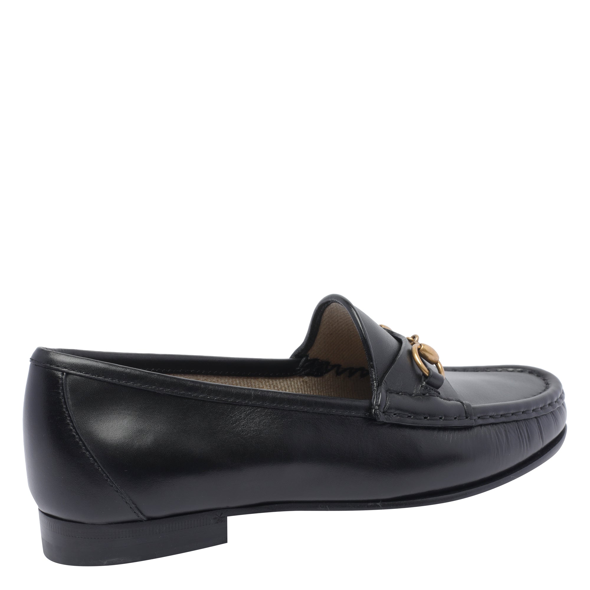 Gucci Flat Shoes Black Calf Leather/leather Sole