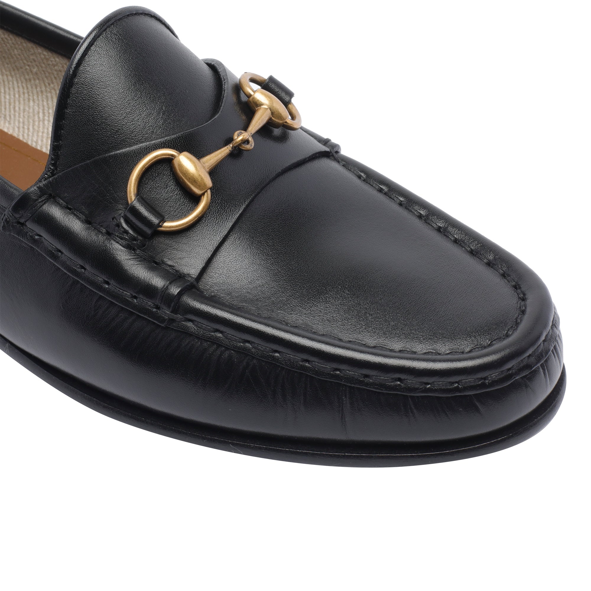 Gucci Flat Shoes Black Calf Leather/leather Sole