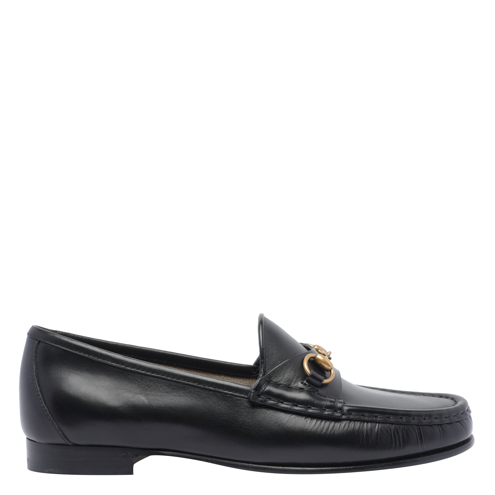 Gucci Flat Shoes Black Calf Leather/leather Sole