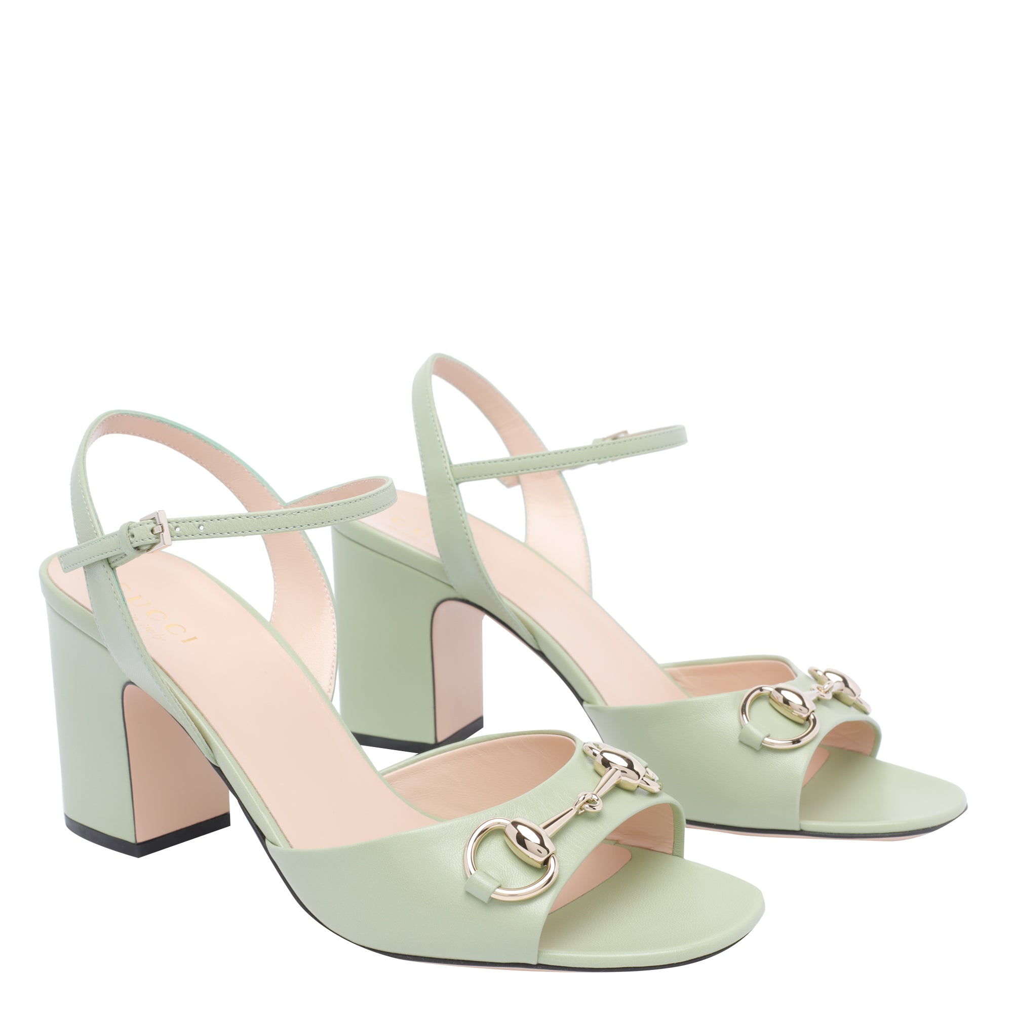 Gucci Sandals Green Calf Leather/leather Sole