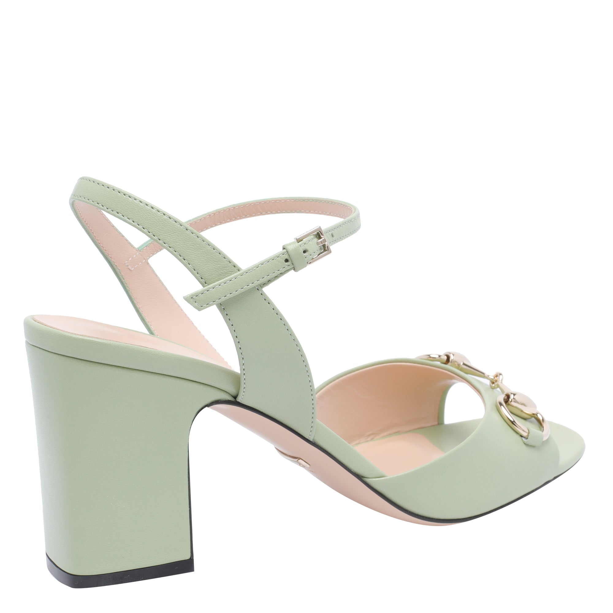 Gucci Sandals Green Calf Leather/leather Sole