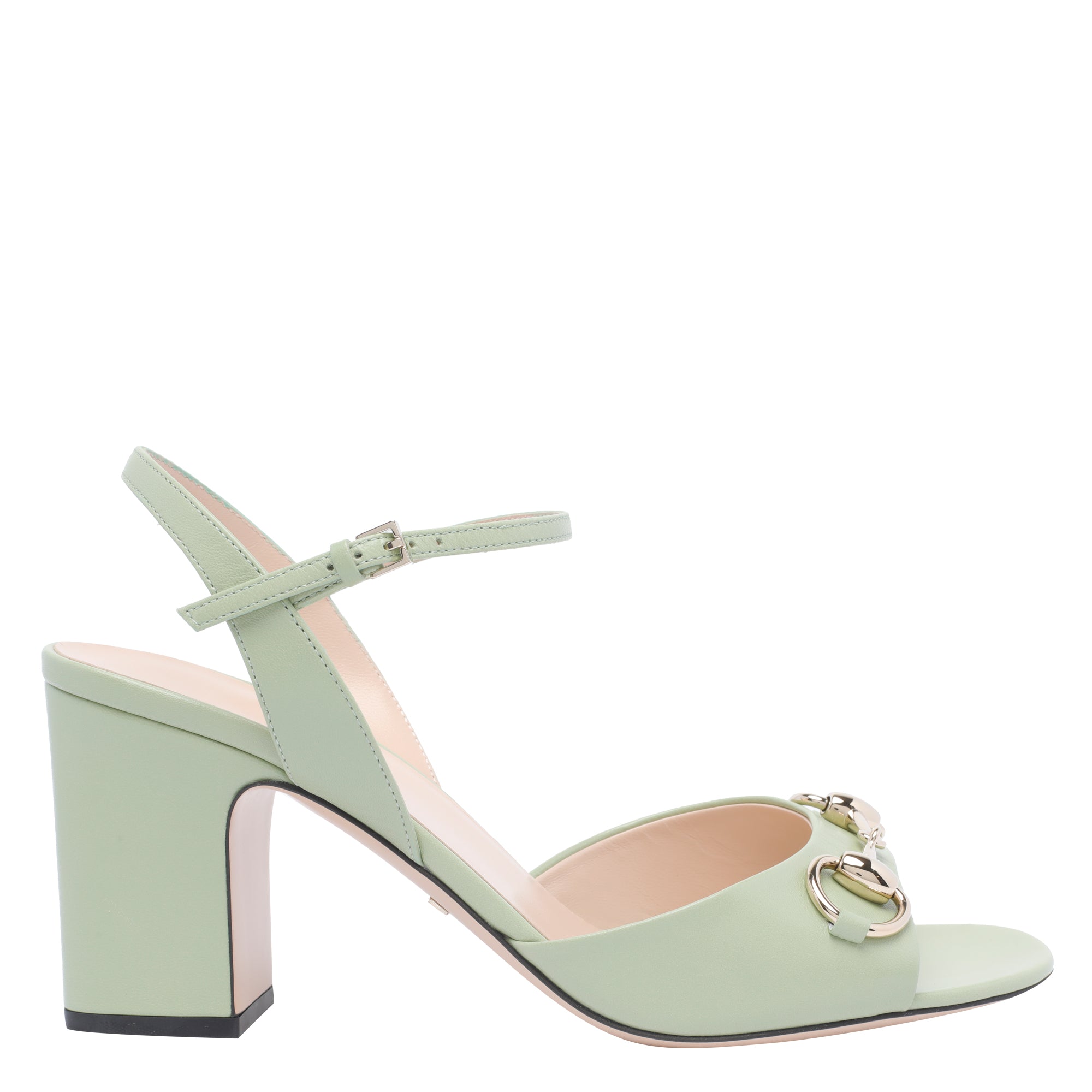 Gucci Sandals Green Calf Leather/leather Sole