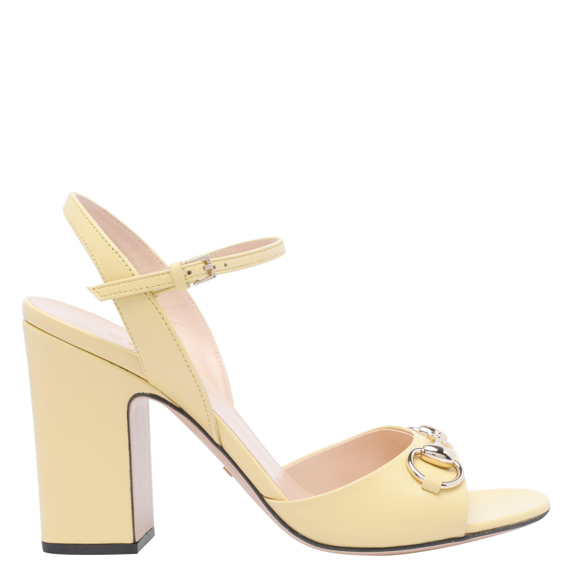 Gucci Sandals Yellow Calf Leather/leather Sole