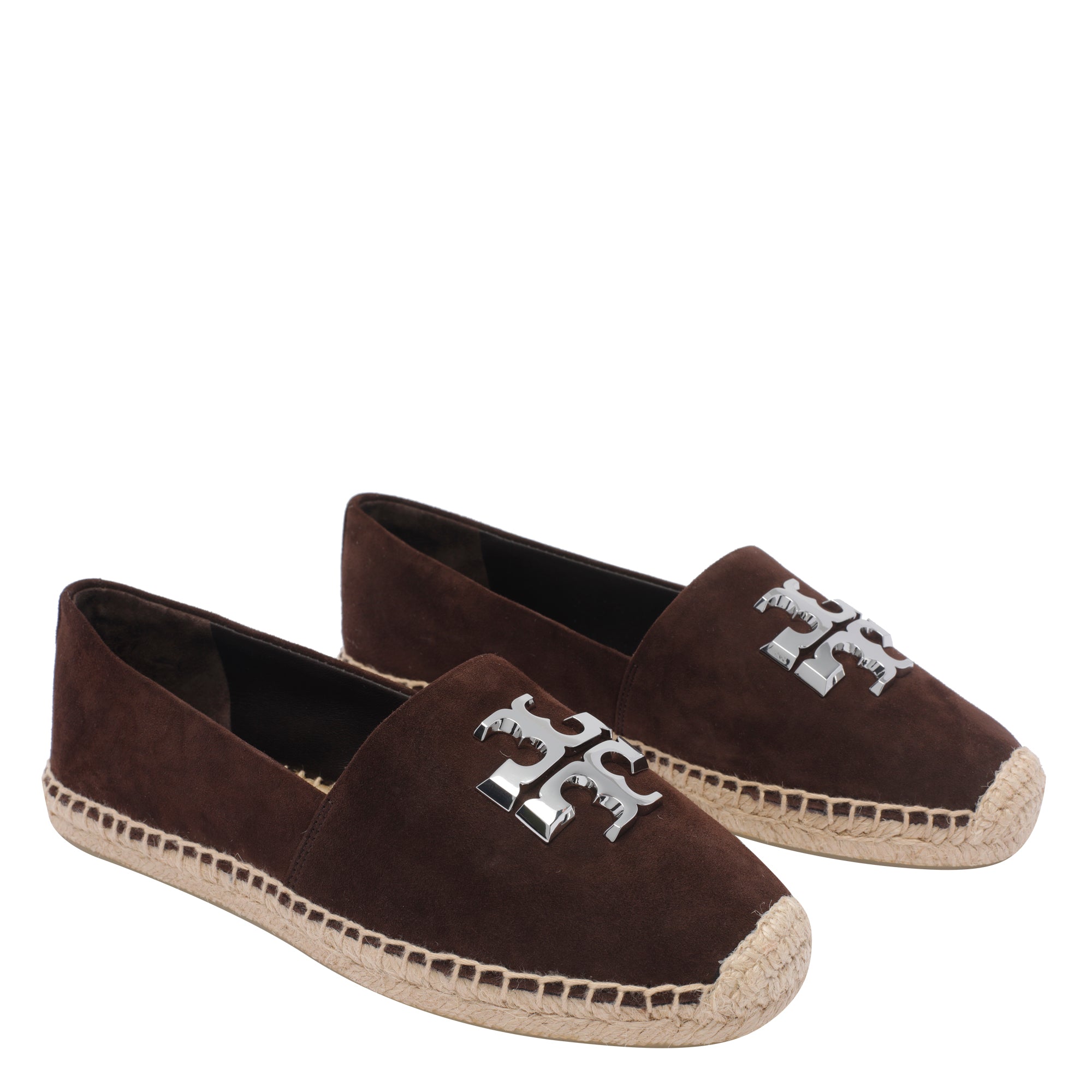 Tory Burch Flat Shoes Brown Suede Leather/rubber Sole
