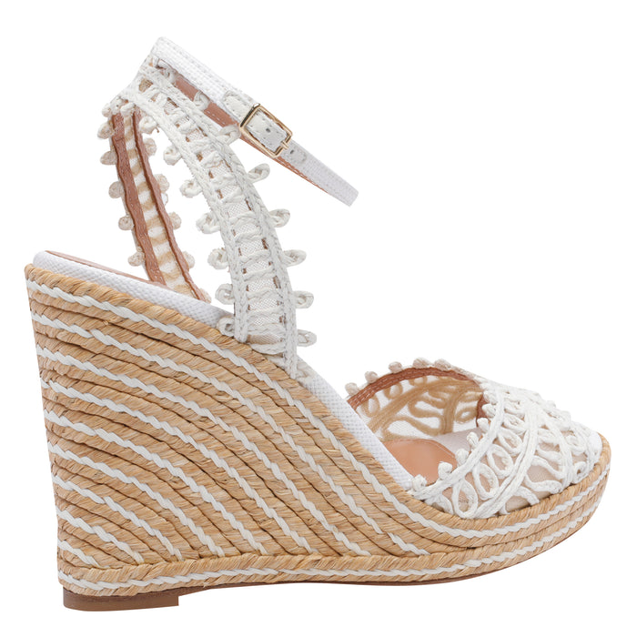 Aquazzura Sandals White Fabric/leather Sole