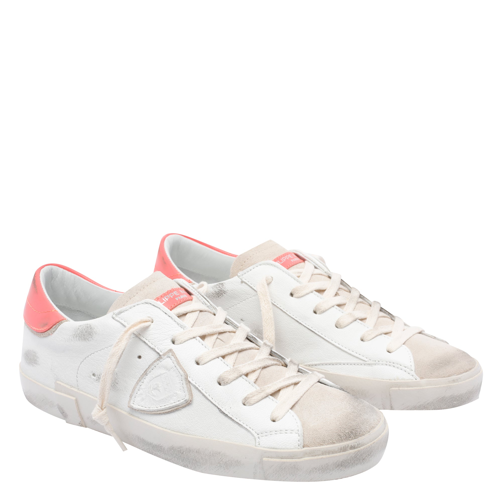 Philippe Model Sneakers White Calf Leather/rubber Sole