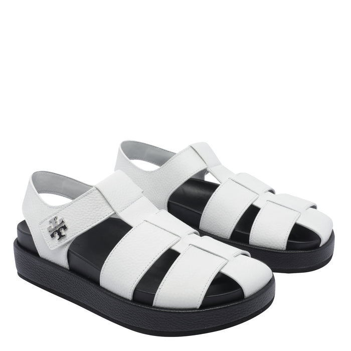 Tory Burch Sandals White Calf Leather/rubber Sole