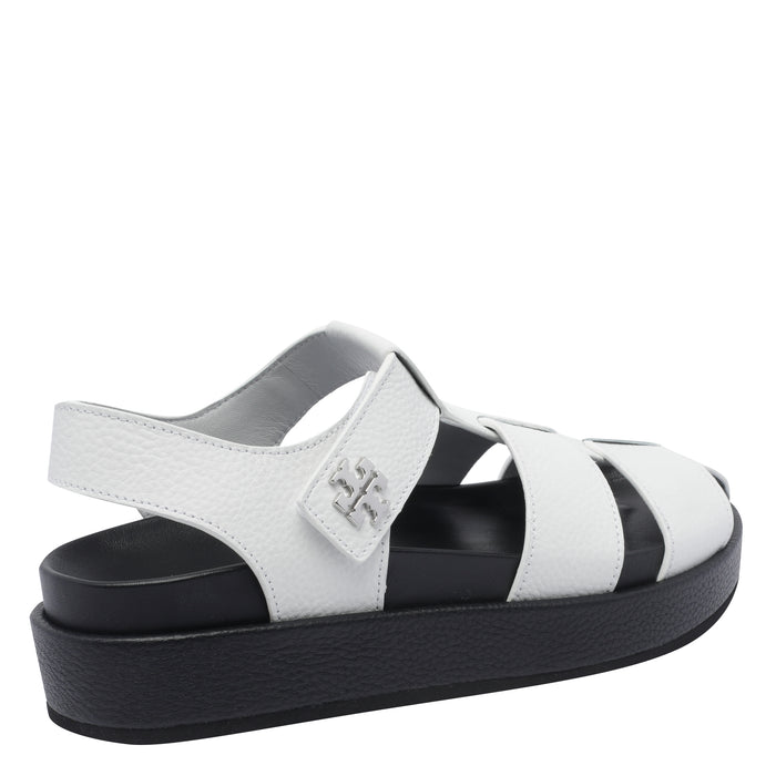 Tory Burch Sandals White Calf Leather/rubber Sole