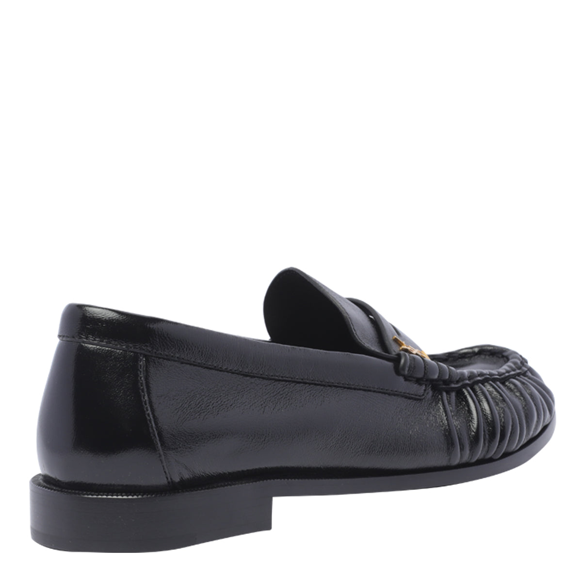 Saint Laurent Flat Shoes Black Calf Leather/leather Sole