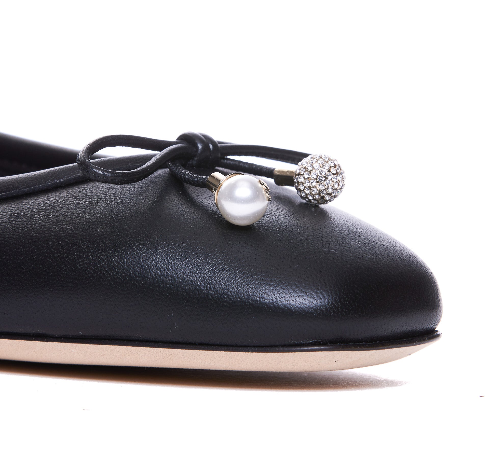 Jimmy Choo Flat Shoes Black Calf Leather/leather Sole