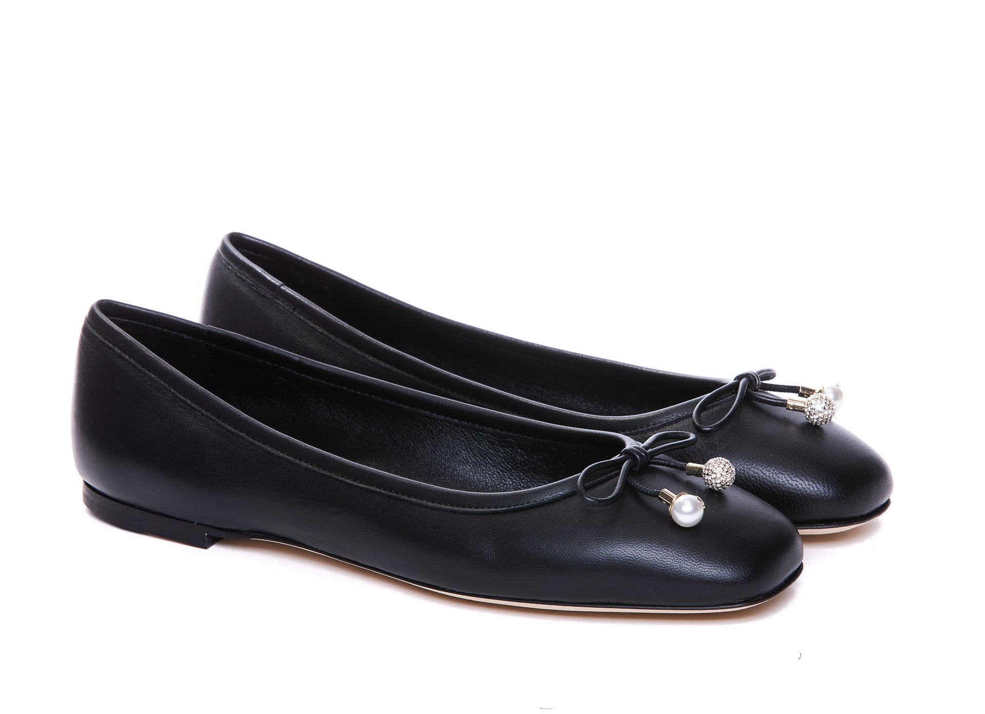 Jimmy Choo Flat Shoes Black Calf Leather/leather Sole