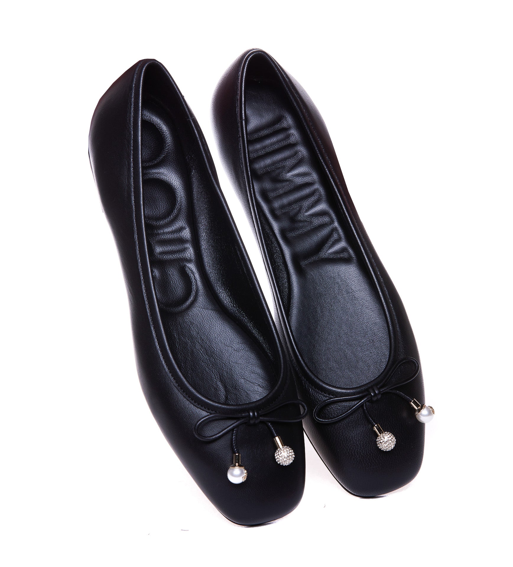 Jimmy Choo Flat Shoes Black Calf Leather/leather Sole