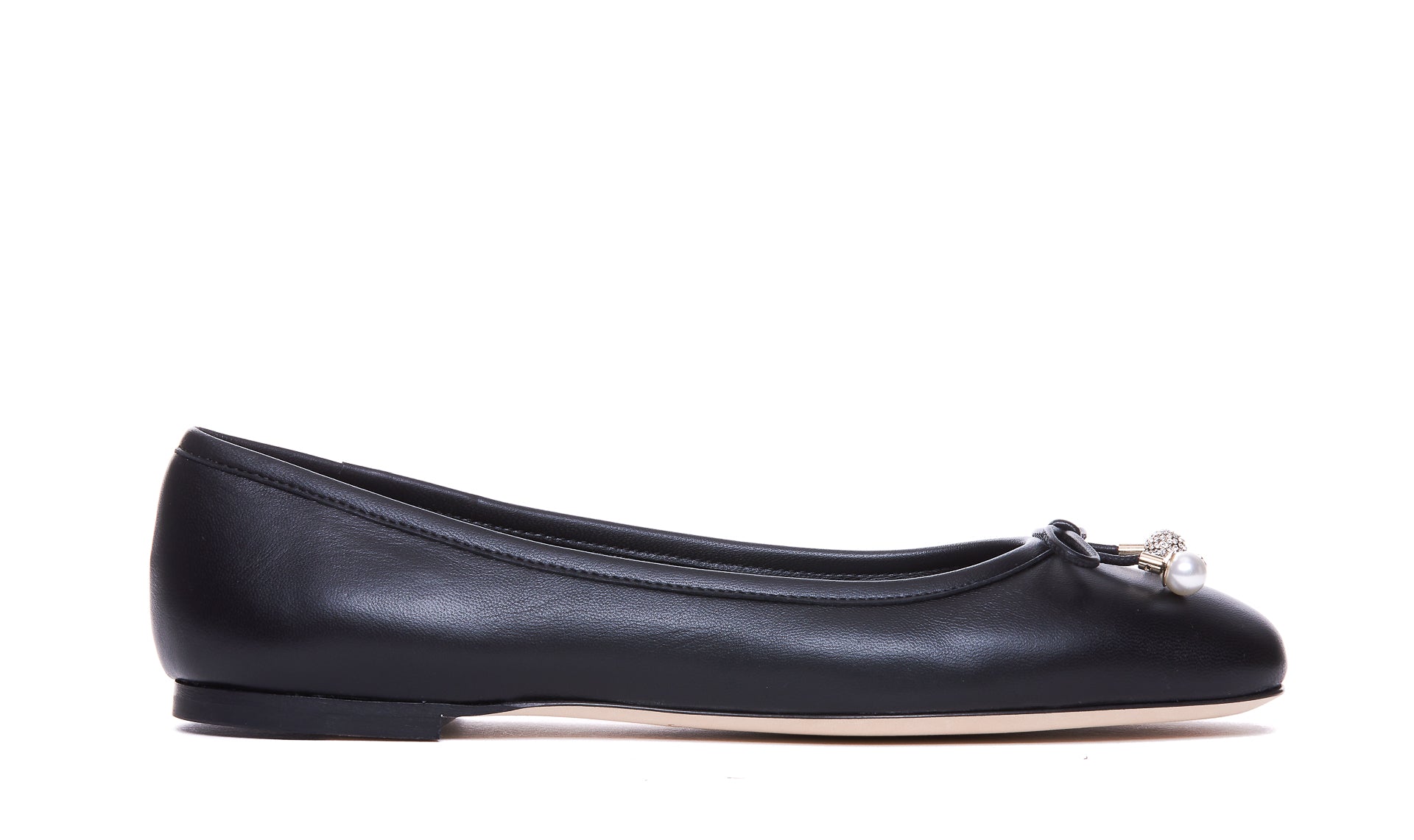Jimmy Choo Flat Shoes Black Calf Leather/leather Sole