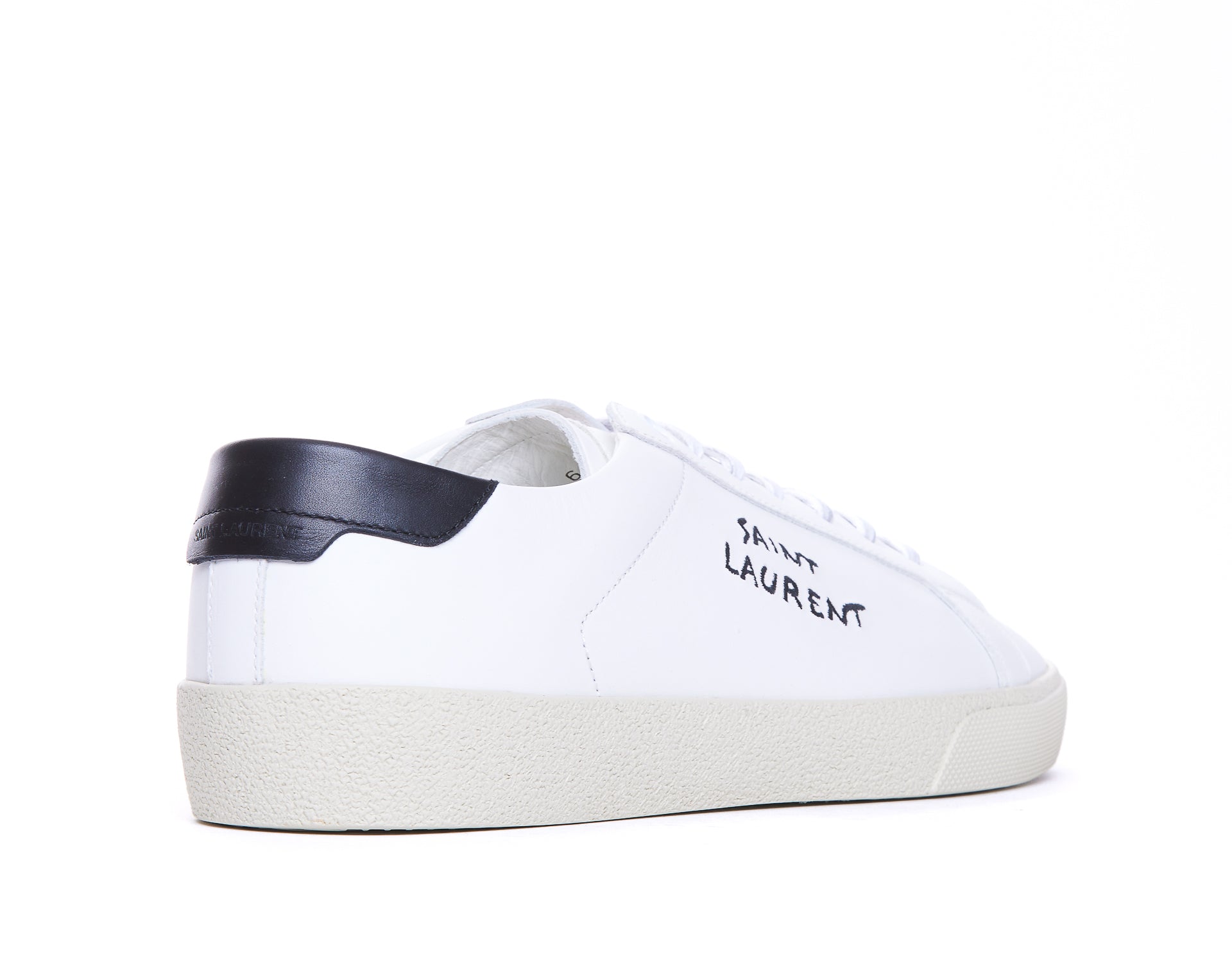 Saint Laurent Sneakers White Calf Leather/rubber Sole