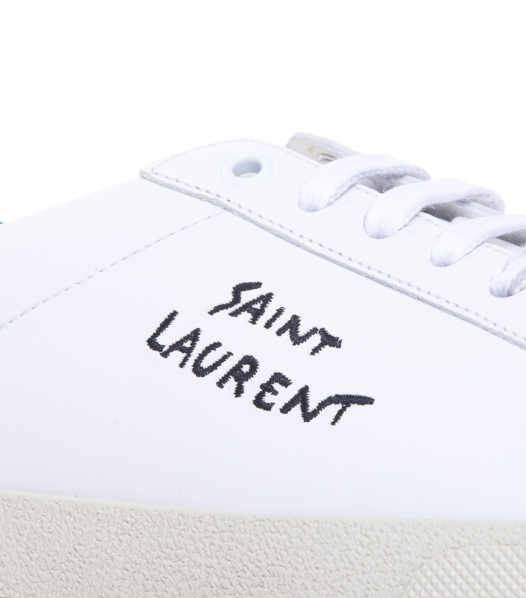 Saint Laurent Sneakers White Calf Leather/rubber Sole