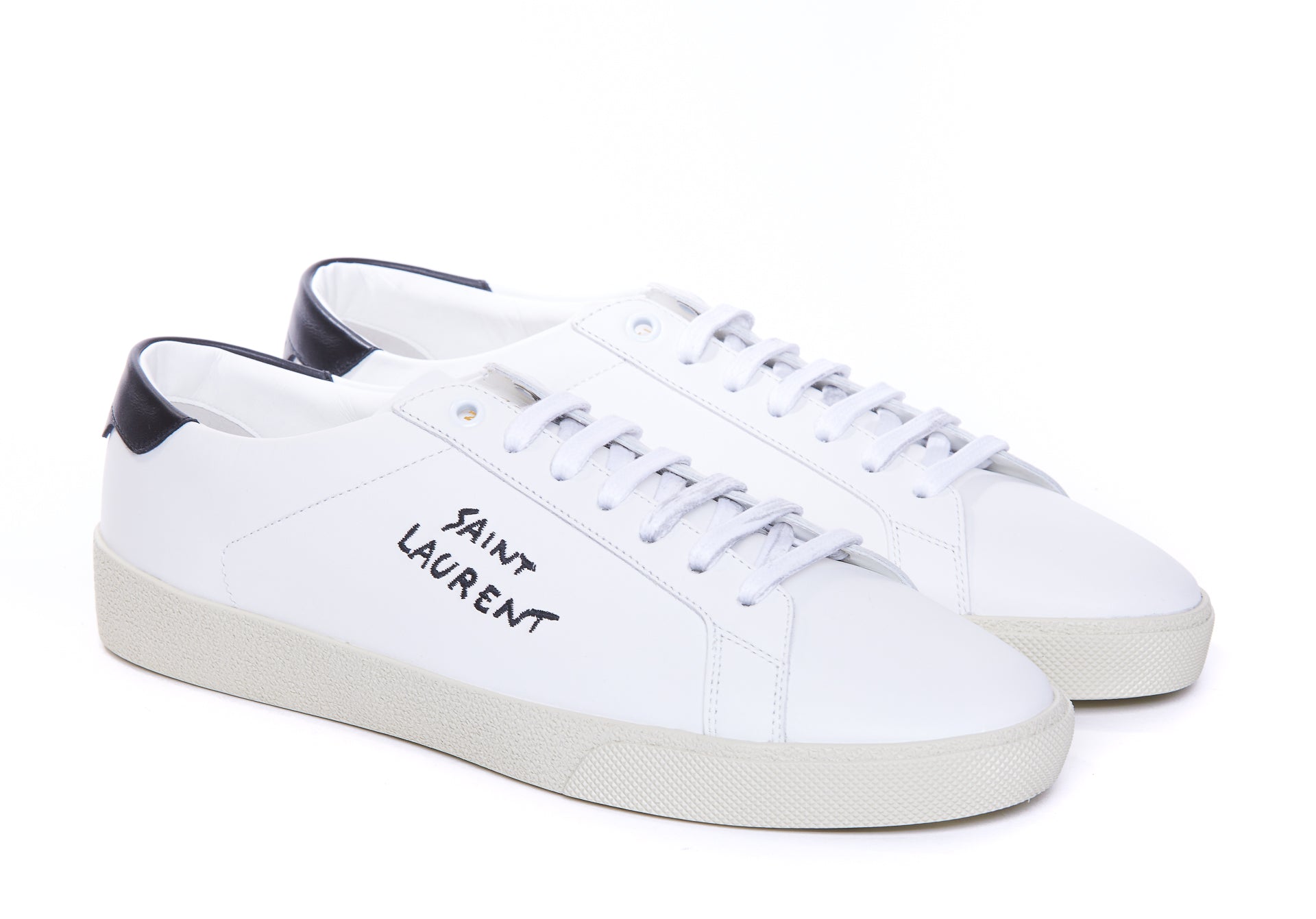 Saint Laurent Sneakers White Calf Leather/rubber Sole