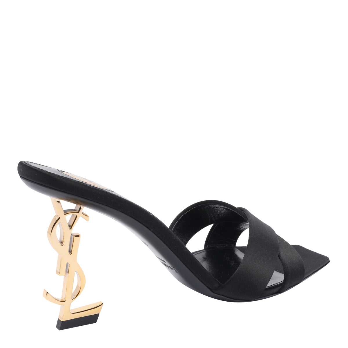Saint Laurent Sandals Black Fabric/leather Sole